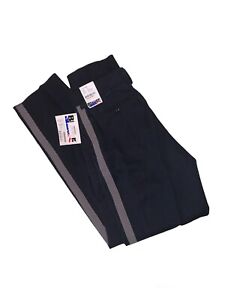 NWT Blauer Style 8650 4 pocket polyester Pants Dark Navy Striped Un-hemmed P1705