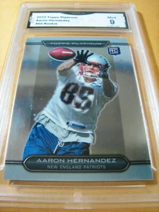 NOVATO AARON HERNANDEZ PATRIOTS 2010 TOPPS PLATINO RADIOCONTROL # 69 GRADO 9 L@@@K - Imagen 1 de 2
