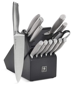 Henckels Stainless Steel Modernist Knife Block Set, Ergonomic Grip, 14-pc - Picture 1 of 6