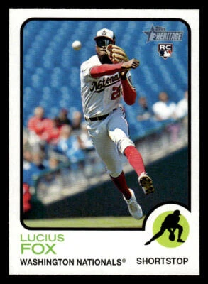 2022 Topps Heritage #618 Lucius Fox Rookie Card Washington Nationals - Image 1 of 2