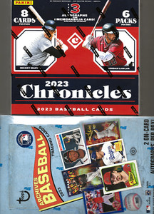 2-2023 PANINI CHRONICLES  & Topps ARCHIVES Baseball Hobby BOXES - Factory Sealed