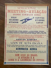 manifesto poster AFFICHE,AVIAZIONE BRASILE,RIO,ETIENNE LAFAY SANTOS DUMONT,1925