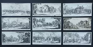 Callot, Jacques ORIGINALE STAMPA, Set 9 Les Grands Misères de la guerre - Picture 1 of 16