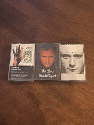 3 GENESIS/P COLLINS CASSETTES NO JACKET REQUIRED FACE & INVISIBLE TOUCH  VG! - Image 1 of 2