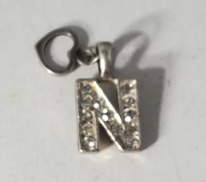 Lote De Colección Plata Esterlina *N* y Corazón Dije o Collar Colgante 7/17 - Imagen 1 de 3