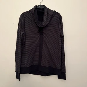 LULULEMON In A Cinch Wasserfallausschnitt Wendepullover Sweatshirt, grau/schwarz - Größe - Bild 1 von 9