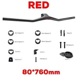  740MM -40 Degrees Full Carbon Fibre Integrated Cockpit MTB Bicycle Handlebar - Picture 1 of 40