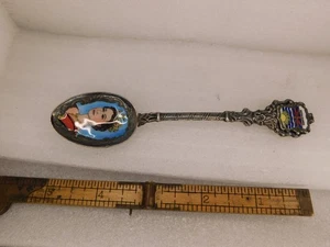 Vintage E.P.N.S. Versilberter British Columbia Emaille Löffel - Bild 1 von 8