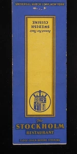 1940s The Stockholm Restaurant Famed for Their Swedish Cuisine 51st St. NYC NY - Picture 1 of 2