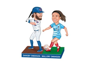 Dansby & Mallory Swanson Bobblehead Chicago Cubs 17.08.25 SGA Presale - Bild 1 von 1