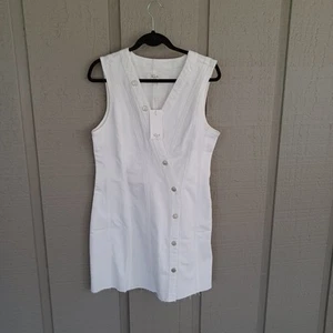 Rails Strand Denim Mini Dress Size L Women Preppy Cotton Blend Asymmetric Button - Picture 1 of 16