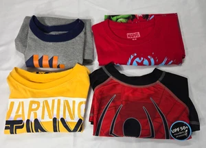 Marvel Nannette Crazy 8 Tee Shirts sz 5T & 5/6 Lot of 4 one UPF 50 2 NWT 2 NWOT - Picture 1 of 20