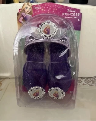 Juego de accesorios, zapatos y corona de princesa Rapunzel Disney Foto 1 de 2