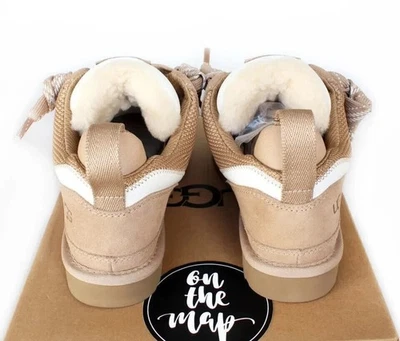 UGG AUSTRALIA Gifts Lowmel Wildleder Schaffell Trainer Warme Schuhe Womens Winter