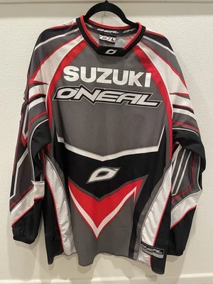 Camiseta deportiva vintage O’Neil Motorcross Racing gris manga larga poliéster para hombre grande Foto 1 de 4