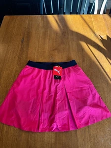Pantalón corto de golf plisado para mujer Puma Golf Club, nuevo con etiquetas, rosa granate/azul marino profundo, S - Imagen 1 de 2