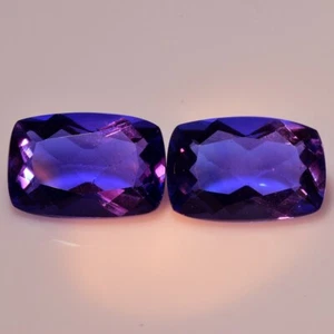 8.66Ct 12x8 Perfect Pair Stunning Beautiful  AAA Color Change Fluorite - Picture 1 of 3