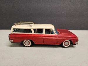 Vintage Rambler 4 Door Station Wagon Red Toy Car USA 1960's Japan - Picture 1 of 13