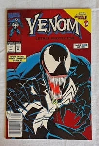 Venom: Lethal Protector #1 NEWSSTAND foil cover 1st solo Venom Series 2/1993 VG - Bild 1 von 4