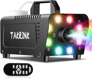 Macchina Del Fumo, 900W Macchina Del Fumo Di Nebbia Portatile Con 8 Luci LED 16 - Foto 1 di 9