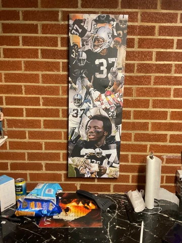 36x12 LESTER HAYES Framed CANVAS PRINT Bo Jackson Ken Stabler Poster Raiders art Cover
