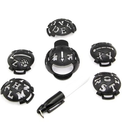 MARK GOLFBALL SCHABLONE MONOGRAMMER MARKER VORLAGE ZEICHNUNGSLINIE KIT STIFT (SCHWARZ)