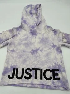 Justice Hoodie Youth Girl 8/10 Spell Out Logo Glitter Purple…#8610 - Picture 1 of 8
