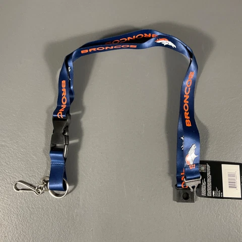 Denver Broncos NFL Football Keychain Lanyard Orange Blue - Team Logo Sports Cover