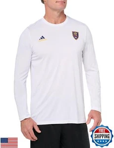 adidas Men's Long Sleeve Pre-Game T-Shirt, White/Real Salt Lake, XX-Large - Picture 1 of 3