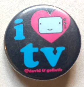 David y Goliat I Love Heart TV 1.25" botón Pinback - Imagen 1 de 2
