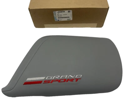 GM 2018-2019 Corvette Grand Sport Armrest Med Ash Gray With Grand Sport Logo - Image 1 of 4