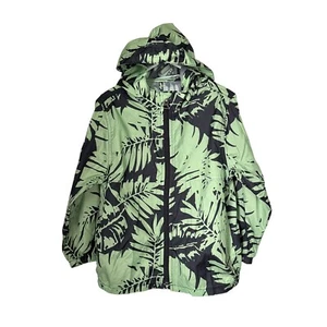 GAP Boys Sz 4 Packable Windbreaker Jacket Printed Ripstop Windbuster Tropical - Picture 1 of 7