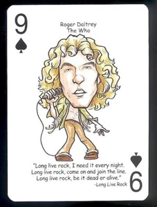 Roger Daltrey The Who Rock n Roll a Tribute to Rock Playing Card - Picture 1 of 2