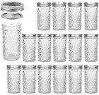Mason Jars 12 OZ, Canning Jars Jelly Jars with Regular Lids, Ideal for Jam, Hone