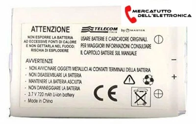 Batteria Originale Telecom per Cordless Aladino Slim, Slim 3, Slim 4, Flip