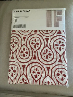 ШТОРЫ IKEA Lappljung шторы красный белый этнический принт 2 панели 57 «x 98» новый нераспакованный - Изображение 1 из 4