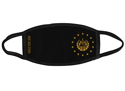 El Salvador escudo presidencial chiltote gold fabric face mask OSFM Adults & Kid - Image 1 of 2