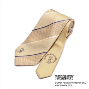 Peanuts Snoopy Tie Necktie Stripe Beige Japan Limited Cosplay - Picture 1 of 5