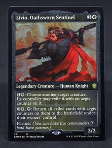 LIVIO OATHWORN CENTINEL Lámina Grabada 551 Raro Commander Legends Magic The Gathering *Cantidad - Imagen 1 de 2