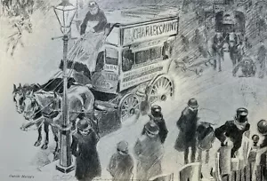 Ilustraciones de calles de Londres 1897 C. D. Gibson - Imagen 1 de 5