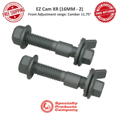 Par de pernos de inclinación SPC delanteros EZ Cam XR Adj 16 mm para Ford, Buick, Chevy #81280 Foto 1 de 4