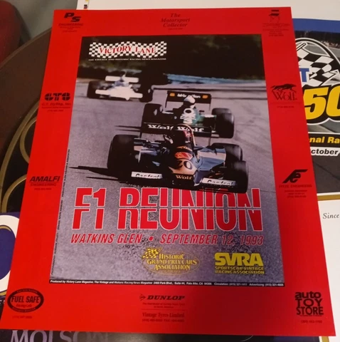 1993 F1 Reunion Watkins Glen Official Poster Cover