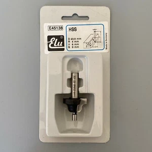 Elu E45138 HSS stiftgeführte klassische Plattenform Fräser 8 mm Schaft D:23,8 mm - Bild 1 von 3