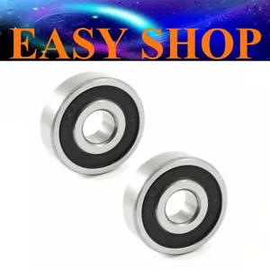 2x 6200RS 10mm x 30mm x 9mm Double Rubber Sealed Deep Groove Ball Bearings - Picture 1 of 4