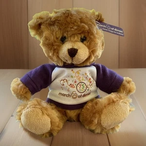 March of Dimes Teddy Bear 75 Years Bean Bags For Babies T-shirt 2012 Stuffed Toy - Picture 1 of 9