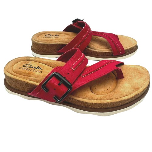 Sandali donna Clarks 6 5 Brynn Madi fibbia piatta rosa fucsia pelle scamosciata usati in ottime condizioni