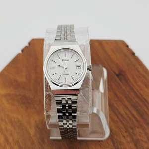 Pulsar Silver Tone Calendar Dial Watch Everyday Basic Casual Simple Classic  - Picture 1 of 7