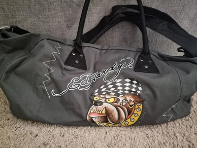 Bolso de Gimnasio Ed Hardy Gráfico Bulldog Love Kills Lenta Lona Asa/Hombro Foto 1 de 2