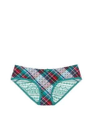 Panty Hiphugger Victoria's Secret Acanalado Encaje Espalda Verde Cuadros Foto 1 de 2