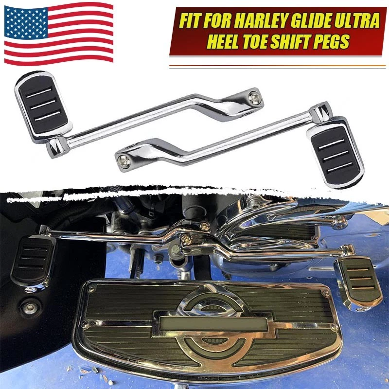 Heel Toe Shift Lever Shifter Peg Fit For Harley Softail Touring Electra Glide - Imagem 1 de 4